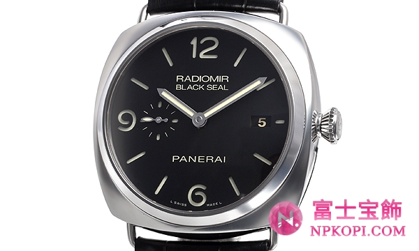 パネライジオミールブラックシール３デイズオートマチック４５㎜ PAM00388